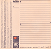 Compact Cassette AGFA Super Ferro Dynamic I 90+6 "SUPERFERRO" Type I Normal 1979 Europe