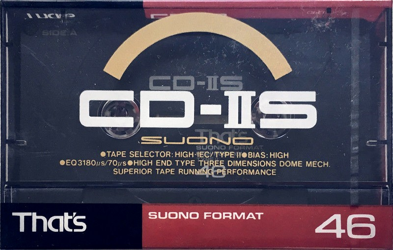 Compact Cassette Thats CD-IIS 46 Type II Chrome 1988 Japan