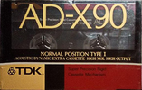Compact Cassette TDK AD-X 90 "AD-X90K test" Type I Normal 1989 Japan