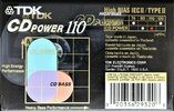 Compact Cassette TDK CD Power 110 Type II Chrome 2001 North America