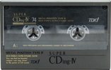 Compact Cassette TDK Super CDing 4 74 "SCD4-74" Type IV Metal 1992 Japan
