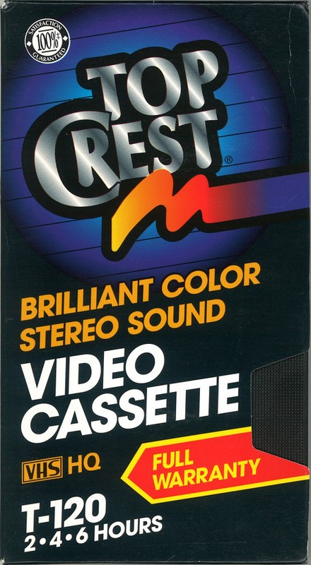 VHS, Video Home System Top Crest 120 Type I Normal USA