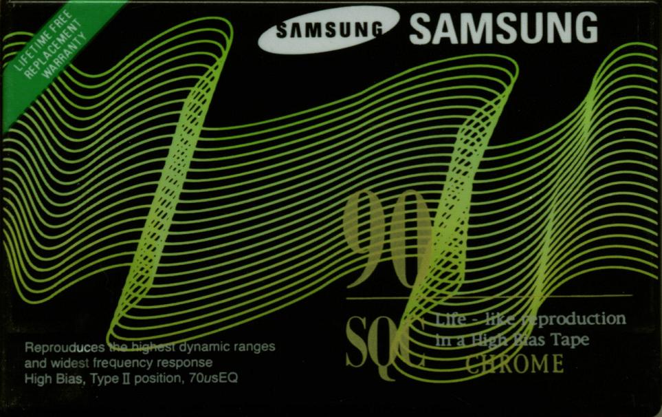 Compact Cassette Samsung SQC 90 Type II Chrome 1996 North America