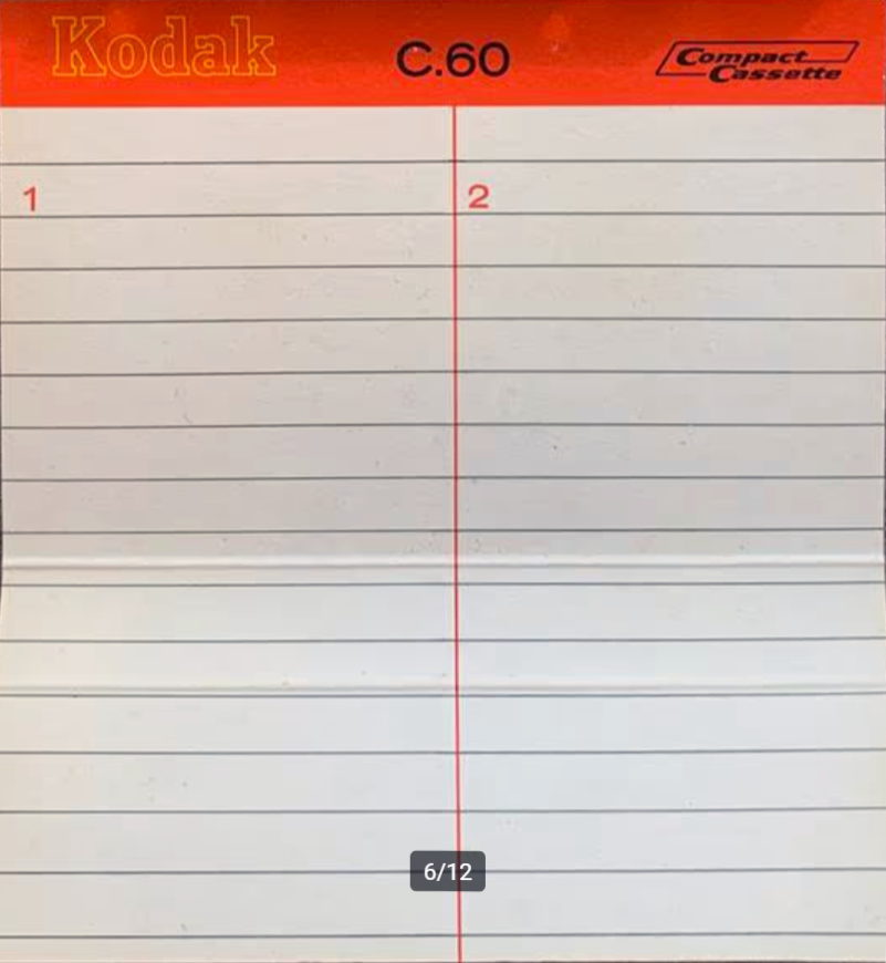 Compact Cassette Kodak 60 Type I Normal 1971 Europe