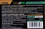 Compact Cassette TDK AR 90 "AR90" Type I Normal 1990 North America