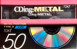 Compact Cassette TDK CDing Metal 50 "CDM-50A" Type IV Metal 1993 Japan