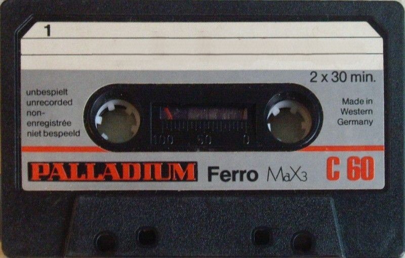 Compact Cassette Palladium Ferro MaX3 60 Type I Normal 1979 Europe