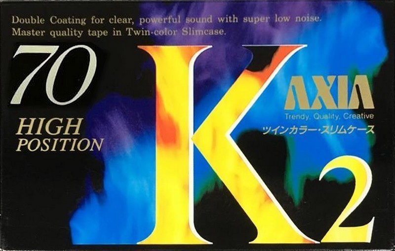 Compact Cassette AXIA K2 70 "K2A 70" Type II Chrome 1993 Japan