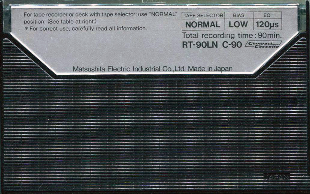Compact Cassette Technics LN 90 "RT-90LN" Type I Normal 1979 Europe
