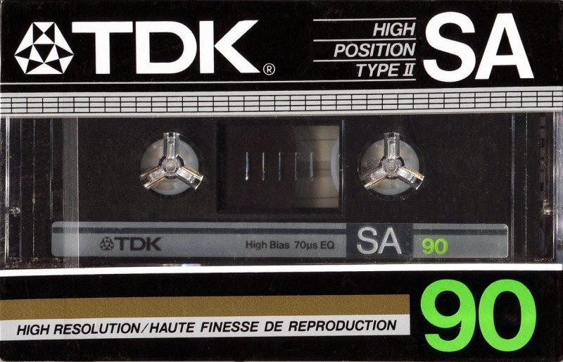 Compact Cassette TDK SA 90 Type II Chrome 1984 North America