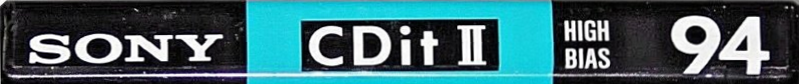 Compact Cassette Sony CDit II 94 Type II Chrome 1990 North America