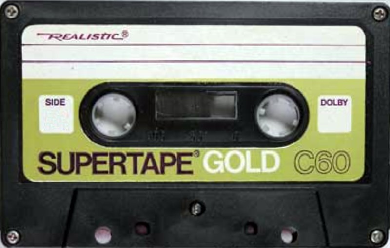 Compact Cassette SUPERTAPE Gold 90 "44-922" Type I Normal 1979 USA