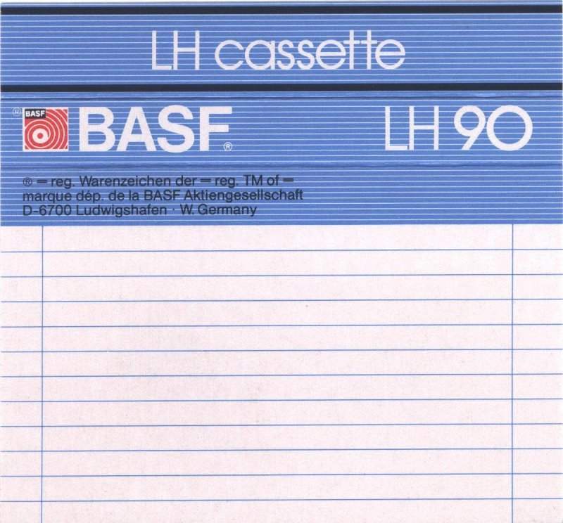 Compact Cassette BASF LH 90 Type I Normal 1983 Germany