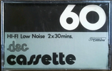 Compact Cassette DSC 60 Type I Normal 1978 Hong Kong