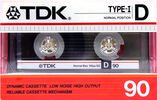 Compact Cassette TDK D 90 Type I Normal 1985 Australia, Europe