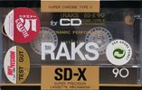 Compact Cassette RAKS SD-X 90 Type II Chrome 1991 Europe
