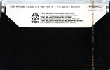 Compact Cassette TDK KR Krom 60 Type II Chrome 1973 Europe, USA
