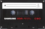 Compact Cassette Samsung XM-1 90 Type I Normal 1985 Europe