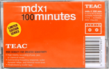 Compact Cassette Teac MDX1 100 Type I Normal Worldwide
