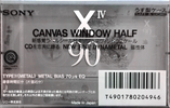 Compact Cassette Sony X IV 90 Type IV Metal 1992 Japan