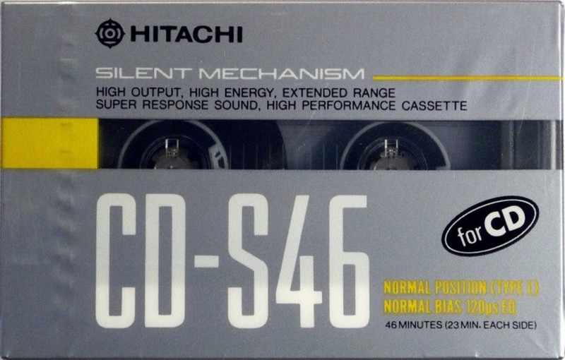 Compact Cassette Hitachi CD-S 46 Type I Normal 1988 Japan