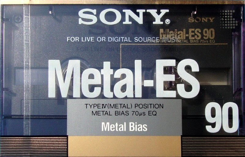 Compact Cassette Sony Metal-ES 90 Type IV Metal 1988 USA