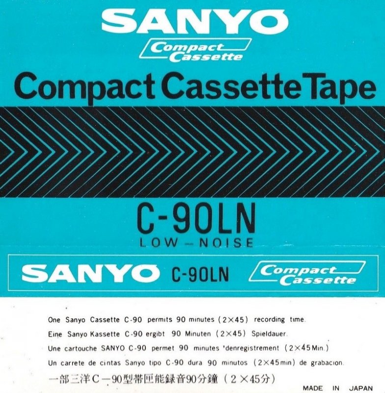 Compact Cassette Sanyo LN 90 Type I Normal 1975 Europe
