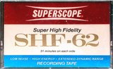 Compact Cassette Superscope SHF 62 Type I Normal 1975 USA