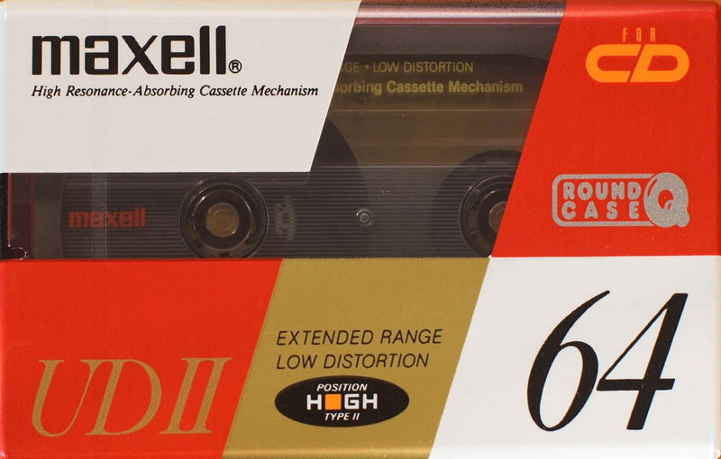 Compact Cassette Maxell UDII / UD2 64 "UDII64(E)" Type II Chrome 1990 Japan