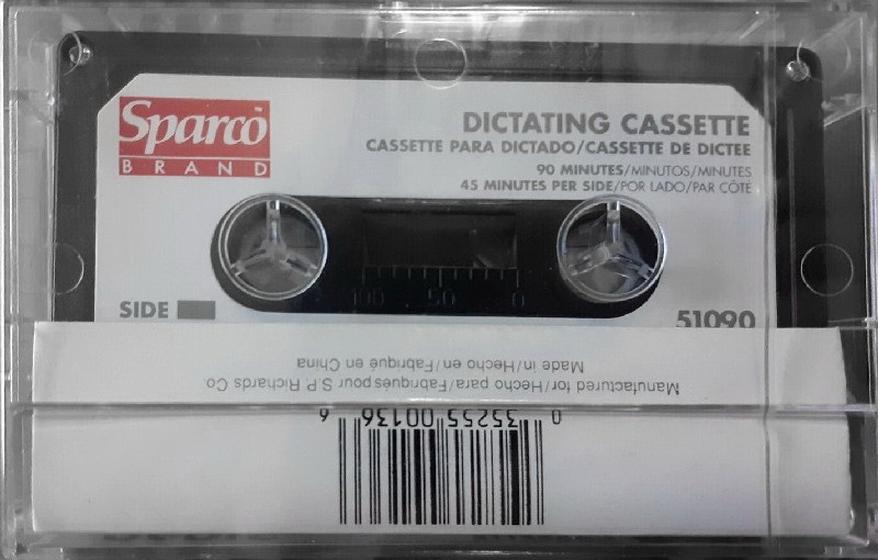 Compact Cassette Sparco 51090 90 Dictating Cassette 1988 China