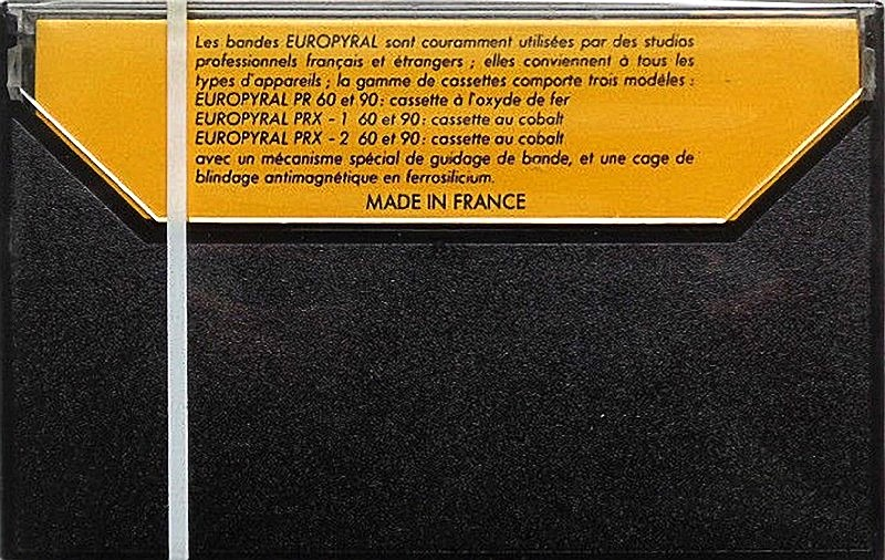 Compact Cassette Europyral PR 60 Type I Normal 1984 France