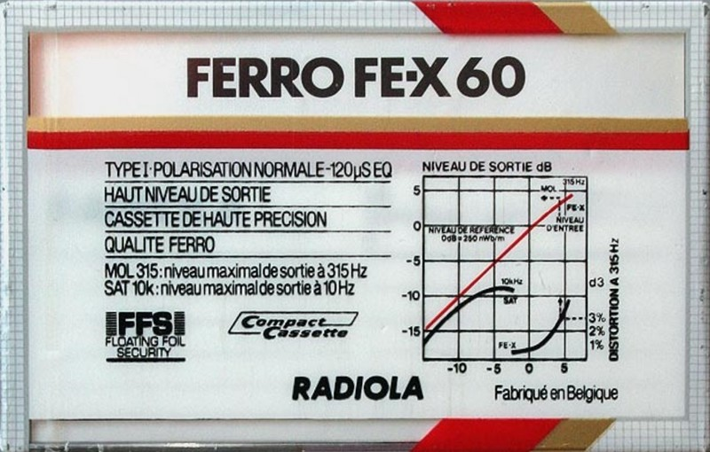 Compact Cassette Radiola FE-X 60 Type I Normal 1985 Europe