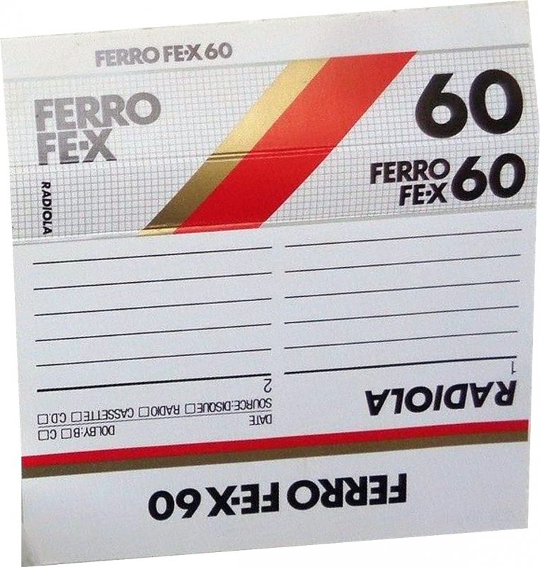 Compact Cassette Radiola FE-X 60 Type I Normal 1985 Europe