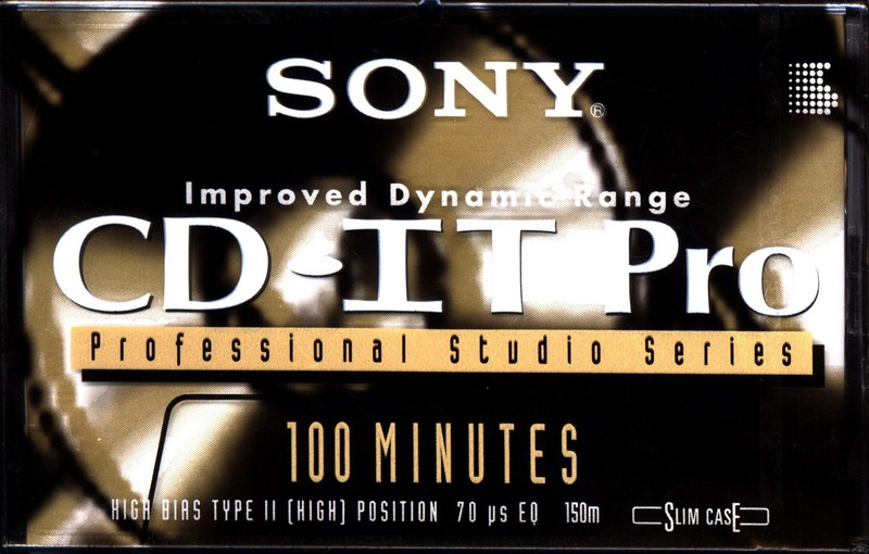Compact Cassette Sony CD-IT PRO 100 "C-100CDP2" Type II Chrome 1992 North America