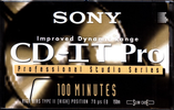 Compact Cassette Sony CD-IT PRO 100 "C-100CDP2" Type II Chrome 1992 North America