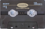 Compact Cassette Sony CD-IT PRO 100 "C-100CDP2" Type II Chrome 1992 North America