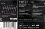 Compact Cassette Philips FS 60 Type I Normal 1989 Europe