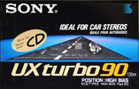 Compact Cassette Sony UX turbo 90 Type II Chrome 1990 North America