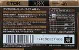 Compact Cassette TDK AR-X 46 "AR-X46M" Type I Normal 1990 Japan