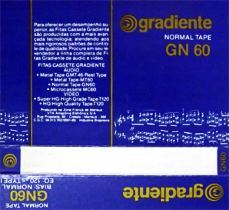 Compact Cassette Gradiente GN 60 Type I Normal 1988 Latin America