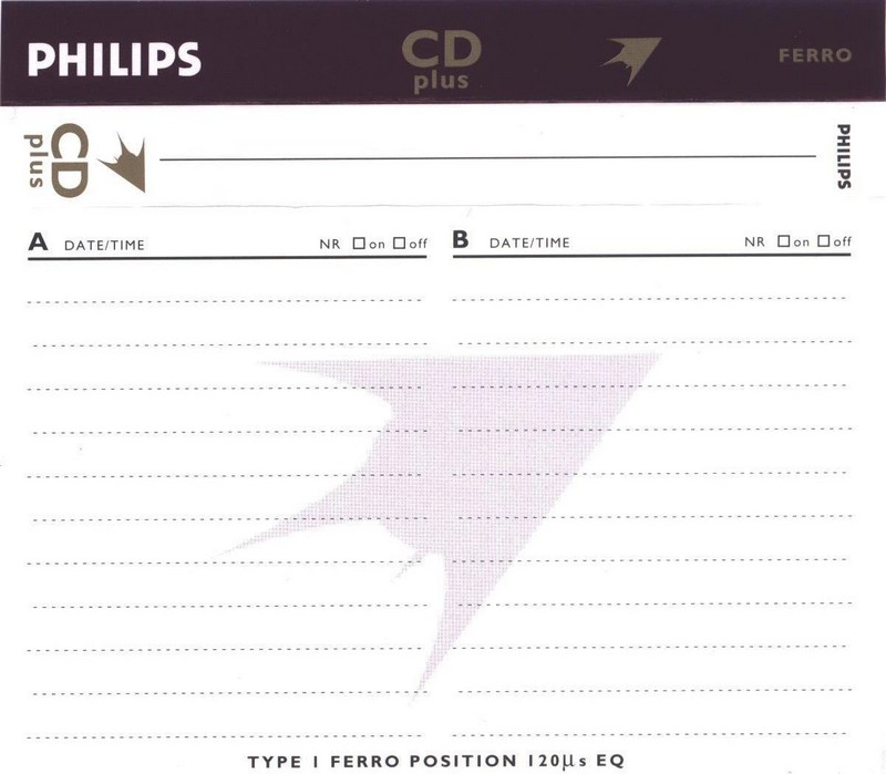 Compact Cassette Philips CD Plus 60 Type I Normal 1998 Europe