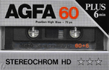 Compact Cassette AGFA Stereochrom HD 60+6 Type II Chrome 1985 Europe