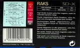 Compact Cassette RAKS SD-X 46 Type II Chrome 1993 Europe