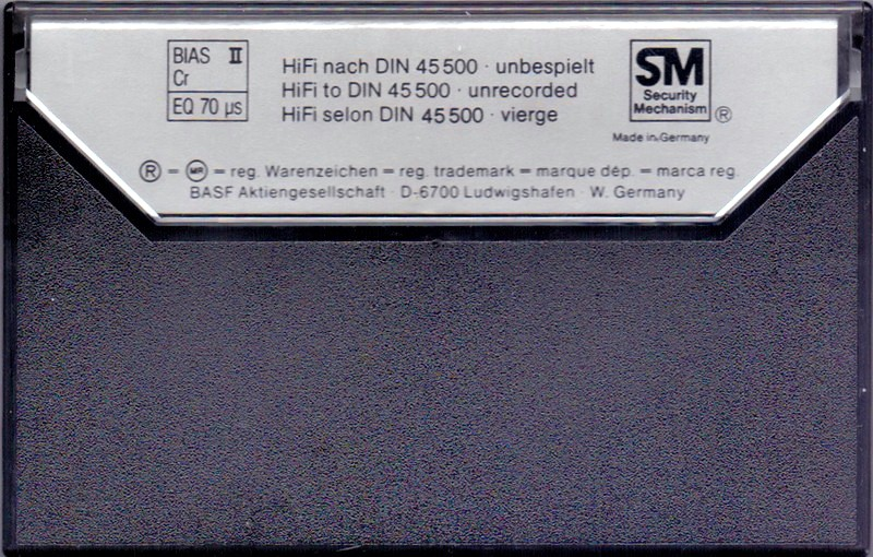 Compact Cassette BASF Chromdioxid II 120 Type II Chrome 1979 Europe