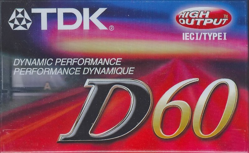 Compact Cassette TDK D 60 Type I Normal 2001 North America