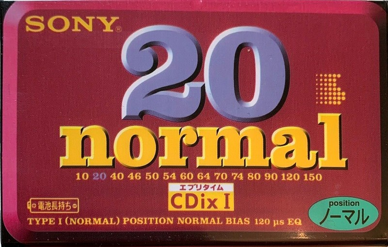 Compact Cassette Sony CDix I 20 "C-20CDX1D" Type I Normal 1996 Japan