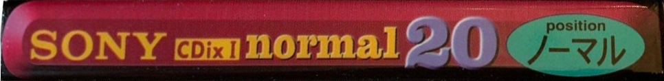 Compact Cassette Sony CDix I 20 "C-20CDX1D" Type I Normal 1996 Japan