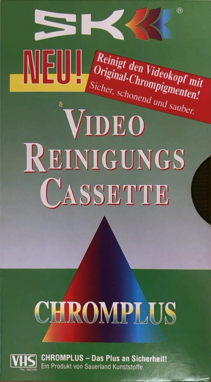 VHS, Video Home System SK "Chromplus" Cleaning Cassette 1995 Germany