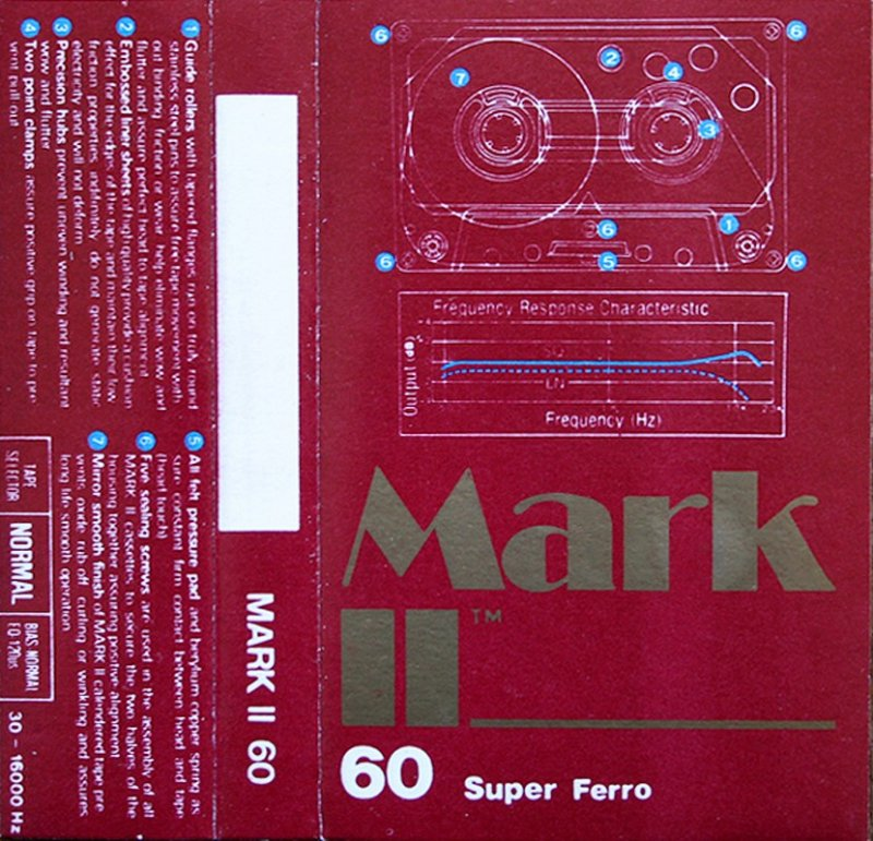 Compact Cassette Mark II Super Ferro 60 Type I Normal 1980 Europe