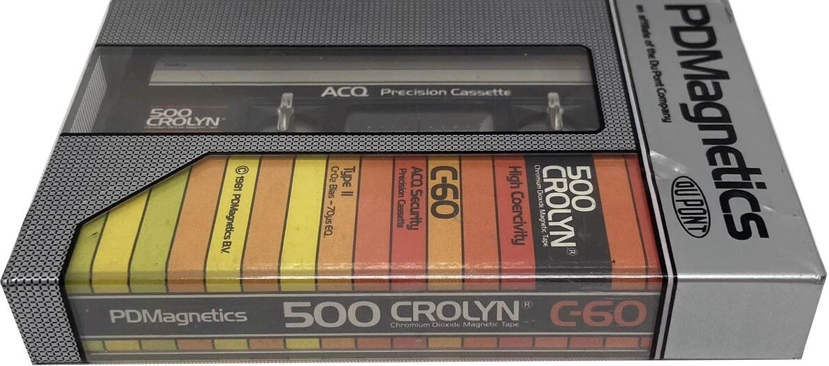 Compact Cassette PDM 500 Crolyn 60 Type II Chrome 1981 Europe
